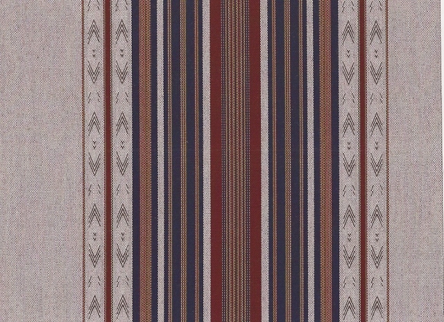 Muster Stoff grau-blau-bordeaux gestreift